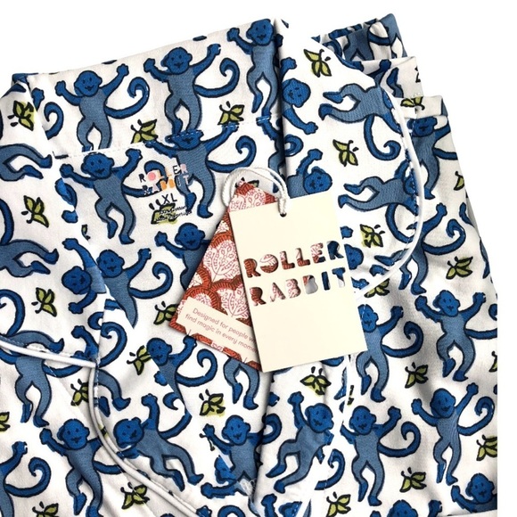 ROLLER Rabbit Blue Monkey Short Polo Pajamas - Picture 7 of 7